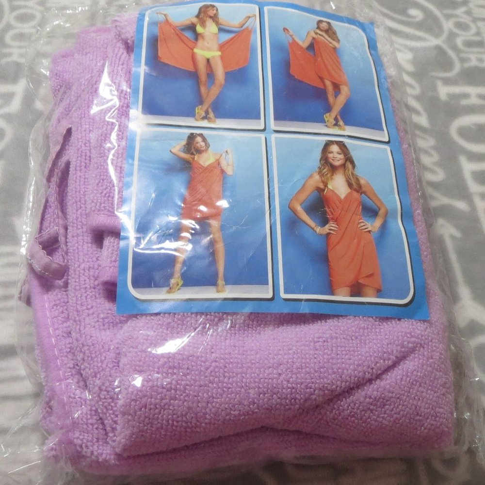 AQUALINE POOL WRAP/BATH WRAP FOR WOMEN/LAVENDER/NE